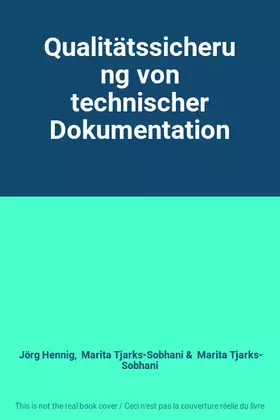 Couverture du produit · Qualitätssicherung von technischer Dokumentation