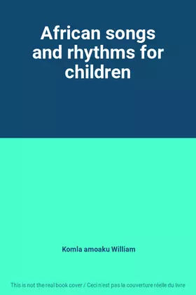 Couverture du produit · African songs and rhythms for children