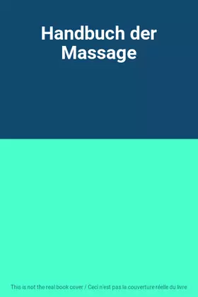 Couverture du produit · Handbuch der Massage