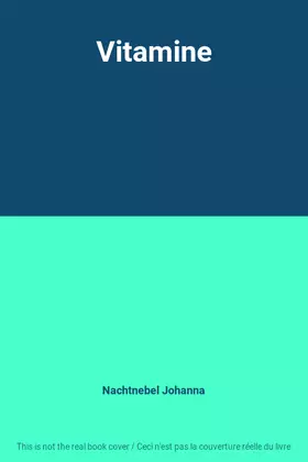 Couverture du produit · Vitamine