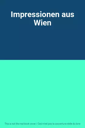 Couverture du produit · Impressionen aus Wien