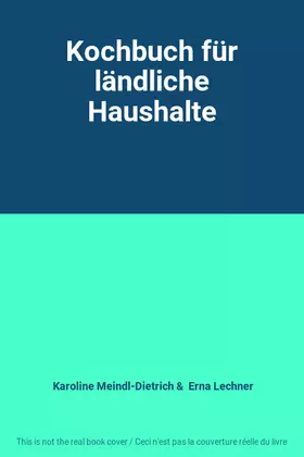 Couverture du produit · Kochbuch für ländliche Haushalte