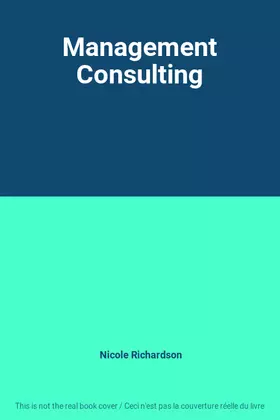 Couverture du produit · Management Consulting