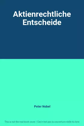 Couverture du produit · Aktienrechtliche Entscheide
