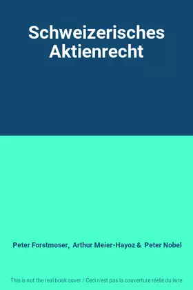 Couverture du produit · Schweizerisches Aktienrecht