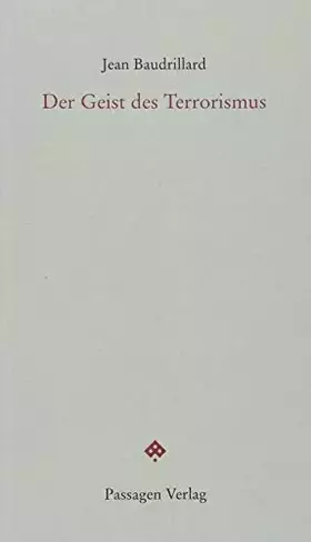 Couverture du produit · Der Geist des Terrorismus (Passagen Forum)