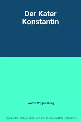 Couverture du produit · Der Kater Konstantin