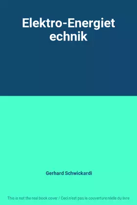 Couverture du produit · Elektro-Energietechnik