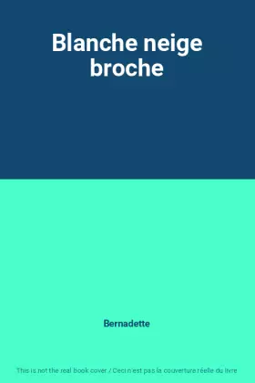 Couverture du produit · Blanche neige broche