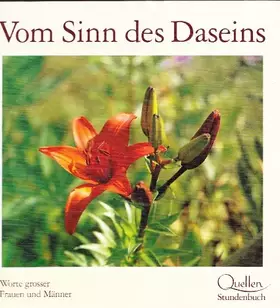 Couverture du produit · Vom Sinn des Daseins
