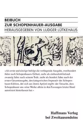 Couverture du produit · Beibuch zur Schopenhauer-Ausgabe