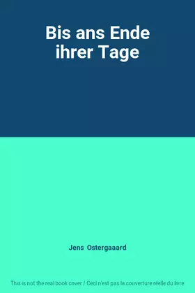 Couverture du produit · Bis ans Ende ihrer Tage