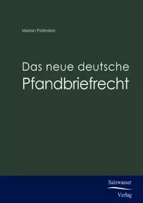 Couverture du produit · Das neue deutsche Pfandbriefrecht