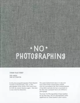 Couverture du produit · No Photographing