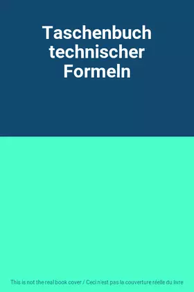 Couverture du produit · Taschenbuch technischer Formeln
