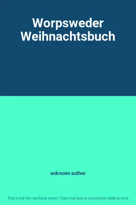 Couverture du produit · Worpsweder Weihnachtsbuch