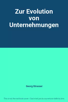 Couverture du produit · Zur Evolution von Unternehmungen