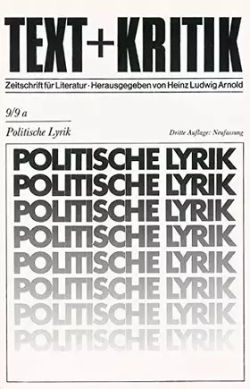 Couverture du produit · Politische Lyrik