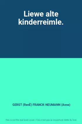 Couverture du produit · Liewe alte kinderreimle.