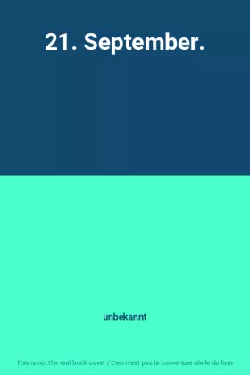 Couverture du produit · 21. September.