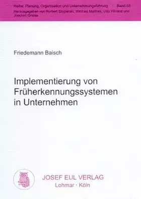 Couverture du produit · Implementierung von Früherkennungssystemen in Unternehmen