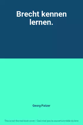 Couverture du produit · Brecht kennen lernen.