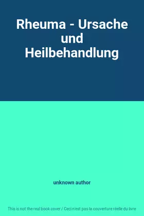 Couverture du produit · Rheuma - Ursache und Heilbehandlung