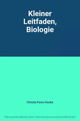 Couverture du produit · Kleiner Leitfaden, Biologie