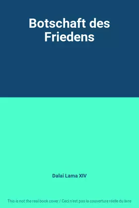 Couverture du produit · Botschaft des Friedens