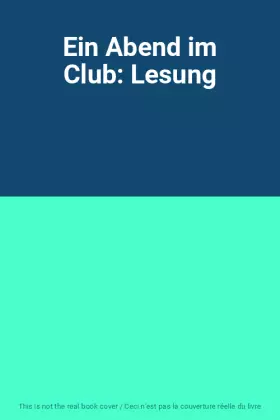 Couverture du produit · Ein Abend im Club: Lesung