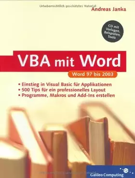 Couverture du produit · VBA mit Word/ 97 bis 2003.