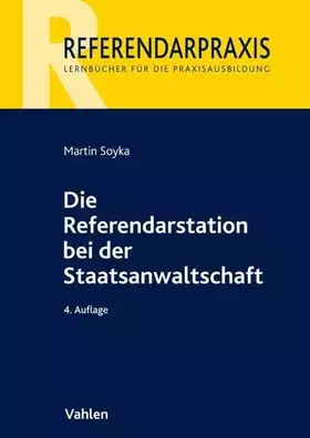 Couverture du produit · Die Referendarstation bei der Staatsanwaltschaft