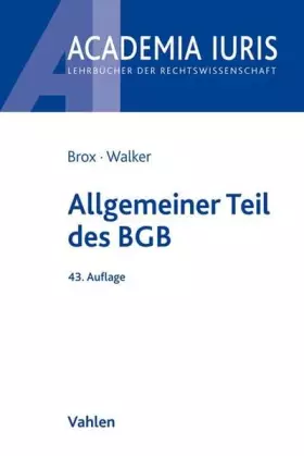 Couverture du produit · Allgemeiner Teil des BGB
