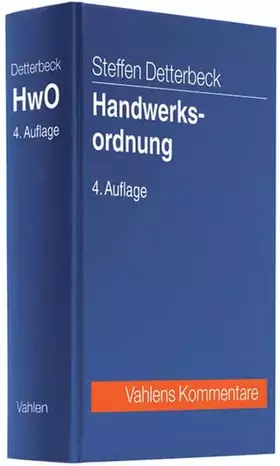 Couverture du produit · Handwerksordnung: Kommentar
