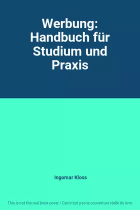 Couverture du produit · Werbung: Handbuch für Studium und Praxis