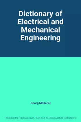 Couverture du produit · Dictionary of Electrical and Mechanical Engineering