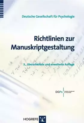 Couverture du produit · Richtlinien zur Manuskriptgestaltung