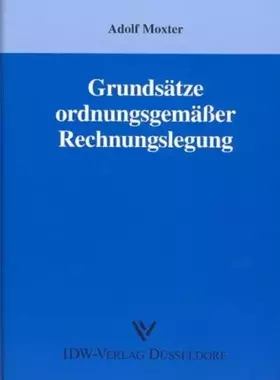 Couverture du produit · Grundsätze ordnungsgemäßer Rechnungslegung