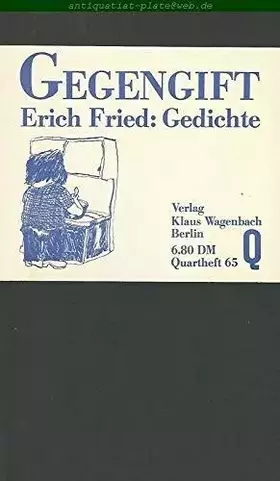Couverture du produit · Gegengift. 49 Gedichte und ein Zyklus.