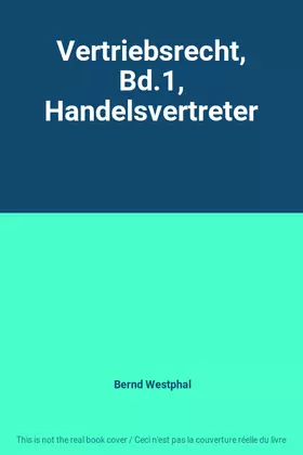 Couverture du produit · Vertriebsrecht, Bd.1, Handelsvertreter