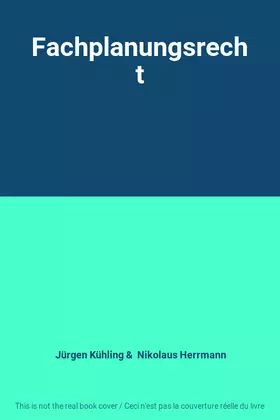 Couverture du produit · Fachplanungsrecht