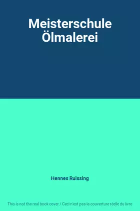 Couverture du produit · Meisterschule Ölmalerei