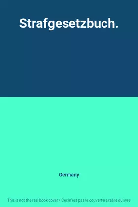Couverture du produit · Strafgesetzbuch.