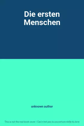 Couverture du produit · Die ersten Menschen