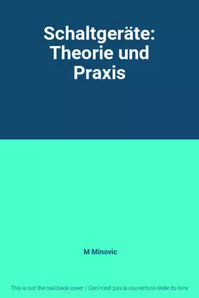 Couverture du produit · Schaltgeräte: Theorie und Praxis