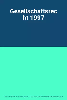 Couverture du produit · Gesellschaftsrecht 1997