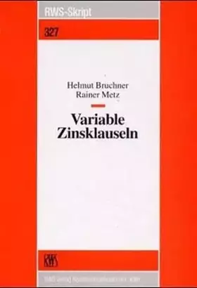 Couverture du produit · Variable Zinsklauseln (RWS-Skript)