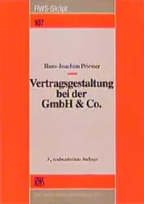 Couverture du produit · Vertragsgestaltung bei der GmbH & Co. (RWS-Skript)