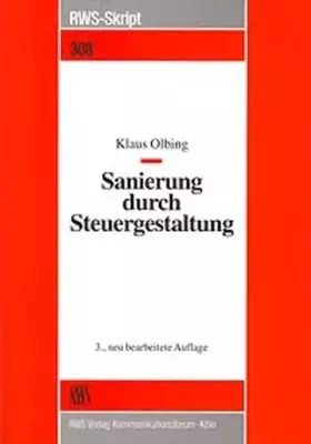 Couverture du produit · Sanierung durch Steuergestaltung (RWS-Skript)