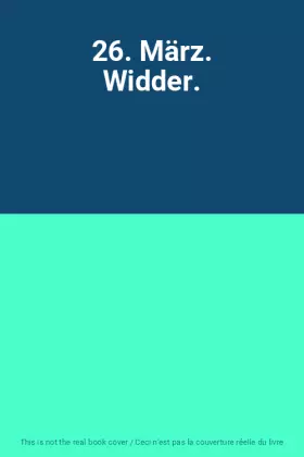 Couverture du produit · 26. März. Widder.